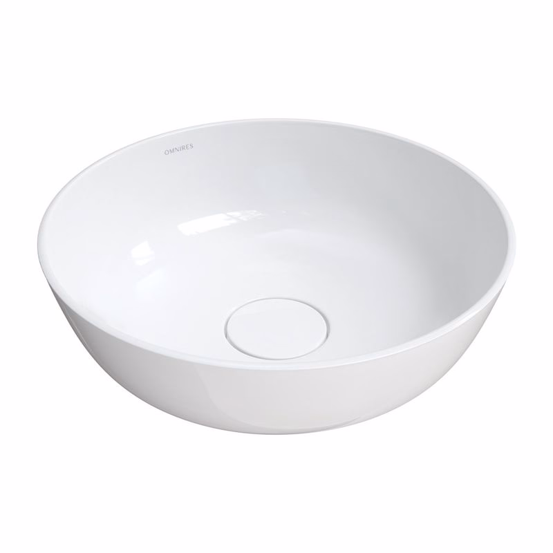 OMNIRES - SILK M+ umývadlo na dosku, o40 cm biela lesk /BP/ SILKR400BP