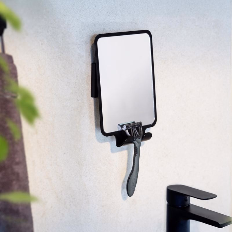 Kozmetické zrkadlo Vacuum-Loc® Quadro, čierne