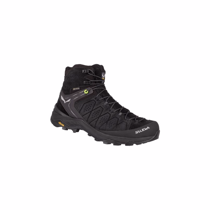 Pánska členková turistická obuv SALEWA Alp Trainer 2 Mid GTX M black black