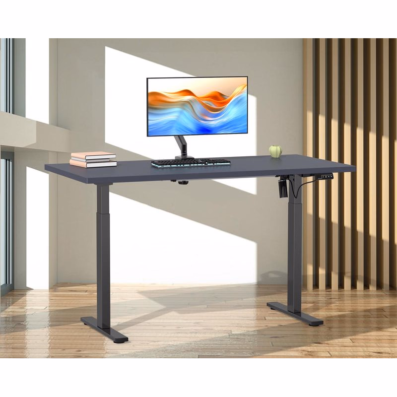 Výškovo nastaviteľný stôl E-Lona 160x80, antracit