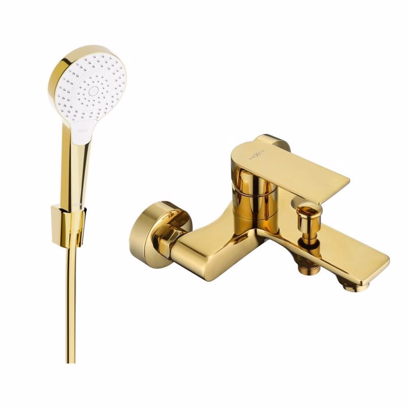 MEXEN/S - R05 Royo vaňová batéria so sprchou set, zlato 7223R05-50