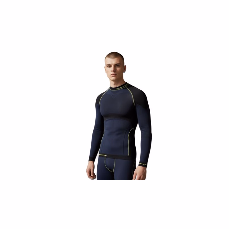 Pánske termo tričko s dlhým rukávom BLIZZARD SHORT CUT-Mens long sleeve, anthracite neon yellow