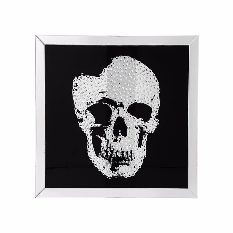 Mirror Skull obraz čierny