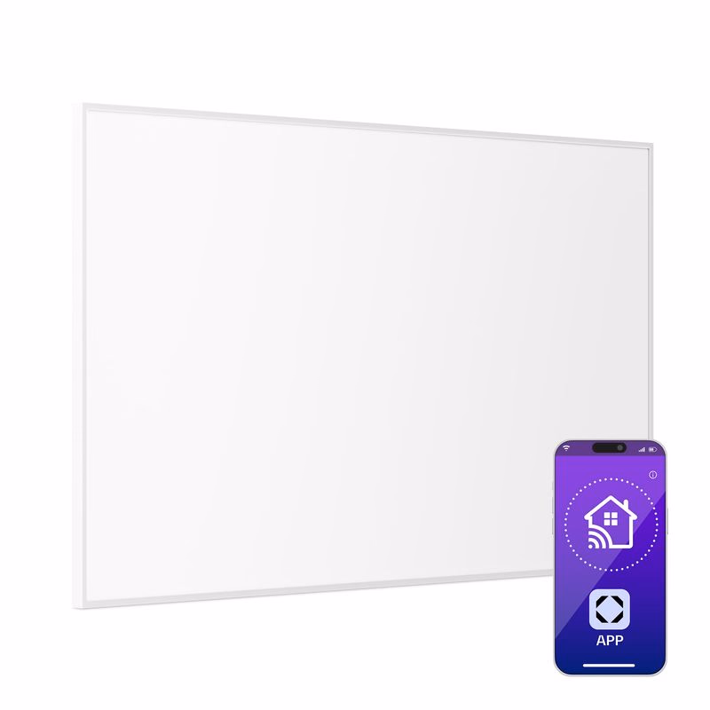 Klarstein Wonderwall 600 Smart, infračervený ohrievač, 60 x 100 cm, 600 W, týždenný časovač, IP24, biely