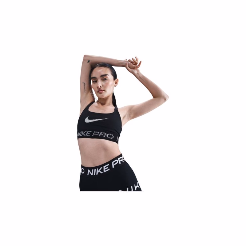 Dámska tréningová športová podprsenka NIKE PRO W NP LS BRA TT GRX BLACK WHITE WHITE
