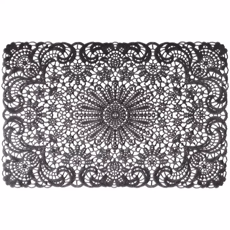 Podložka pod tanier Lace, 45x30 cm čierna ar-mata-lace-czar