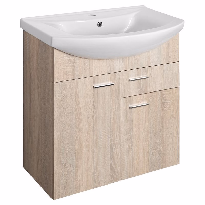 AQUALINE - ZOJA umývadlová skrinka 71,5x74x34cm, dub platin 51175