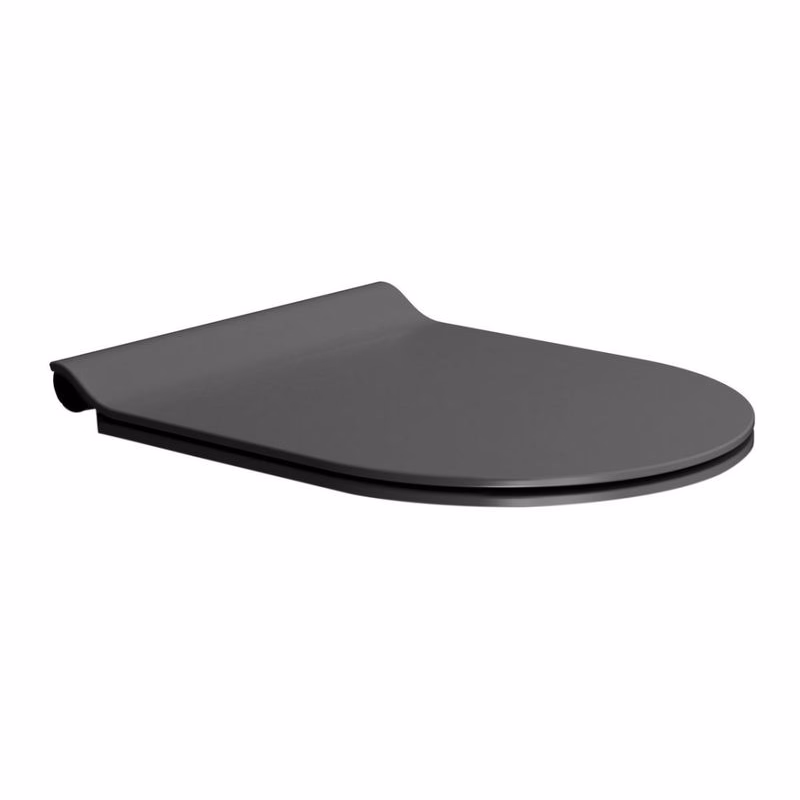 GSI - WC sedátko, SLIM, Soft Close, Quick Release, čierna mat/chróm MS86CSN26