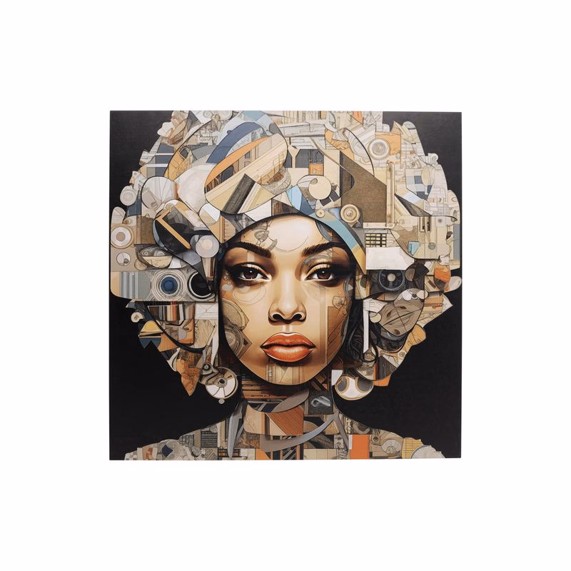 3D Art Geo Woman sklenený obraz 80x80 cm
