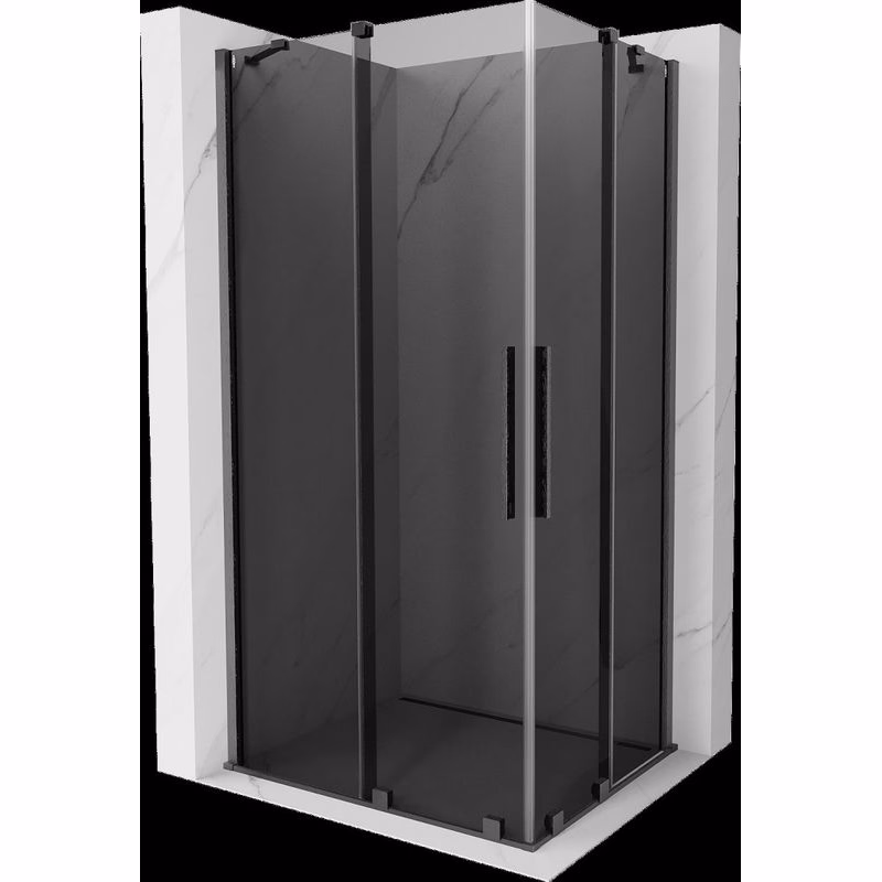 MEXEN/S - Velar Duo sprchovací kút, posuvné dvere 100 x 90, grafit, grafit kartáčovaná 871-100-090-42-66