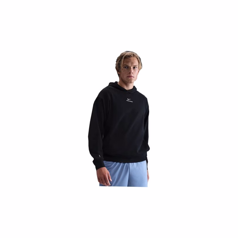 Pánska tréningová mikina s kapucňou NIKE PRO M NP DF NPT MIDLAYER HOODIE BLACK WHITE