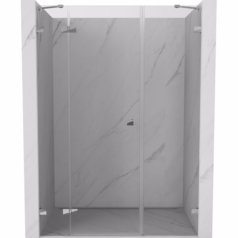 MEXEN/S - Lunar sprchové dvere krídlové ľavé 130, transparent, chróm 834S-130-050-01-00-L