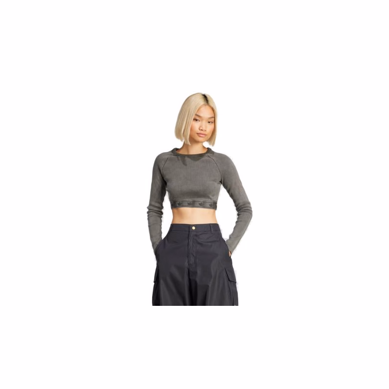 Dámske tričko s dlhým rukávom ADIDAS ORIGINALS RIB LS TOP-JD0014-Black