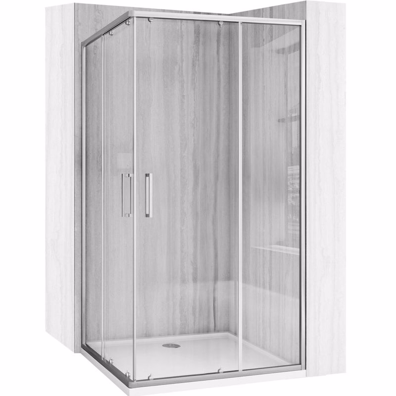 REA - Sprchovací kút City 80x100 Nickel Brush Bez sprchovej vaničky REA-K6497