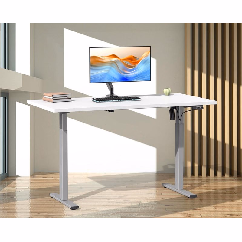 Výškovo nastaviteľný stôl E-Lona 160x80, biely