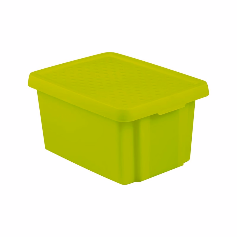 CURVER Úložný box ESSENTIALS 16L s vekom | zelená