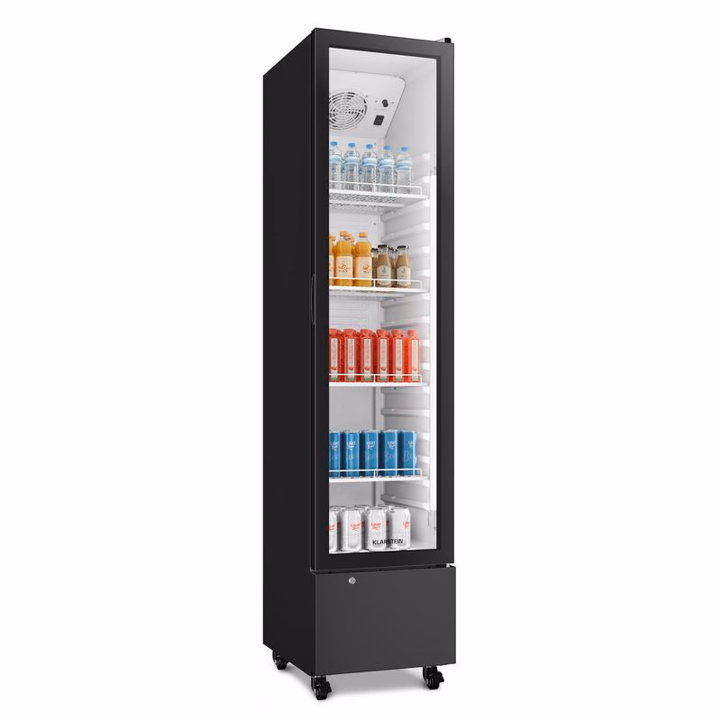 Klarstein GrandCooler gastro chladnička na nápoje | 191,5 x 43 cm | LED vnútorné osvetlenie | Čierna