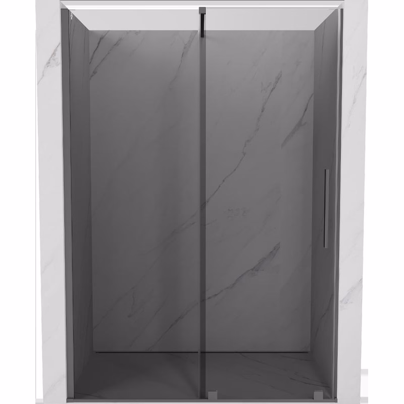 MEXEN/S - Velár posuvné sprchové dvere 150, grafit, grafit metal 871-150-000-41-95