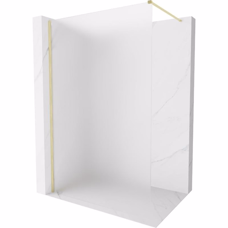 MEXEN/S - Kyoto-X Sprchová zástena WALK-IN 90 x 200, dekor 10 mm, zlato kefovaná 800-090-101-55-30-X