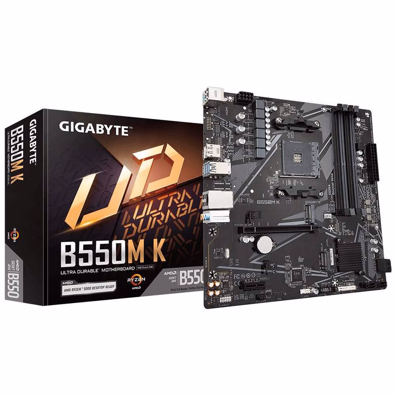 GIGABYTE MB Sc AM4 B550K, AMD B550, 4xDDR4, 1xDP, 1xHDMI, mATX