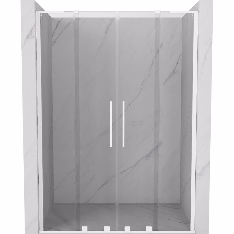 MEXEN/S - Velar L Duo posuvné sprchové dvere 150, transparent, biela 871-150-003-02-20