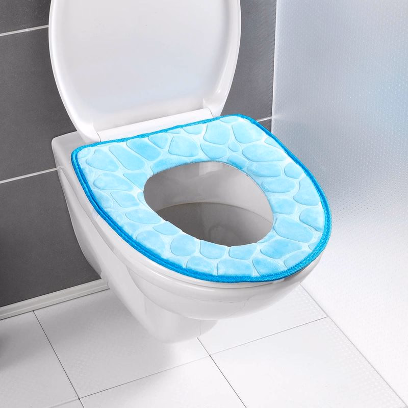 Polstrované sedadlo na WC, modré