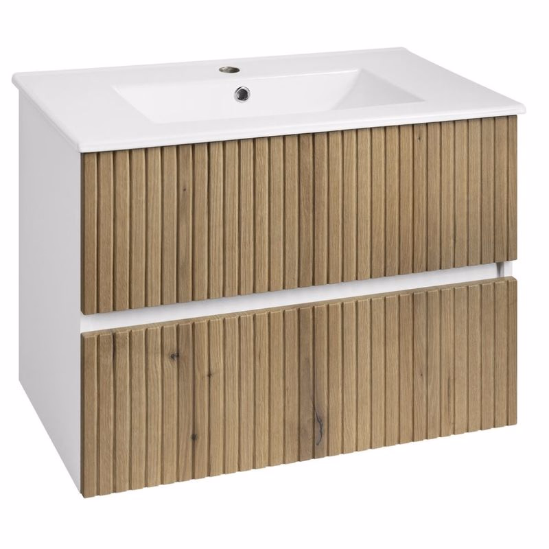 AQUALINE - PANEDA STRIP umývadlová skrinka 74,5x55x45,2cm, dub emporio PN375