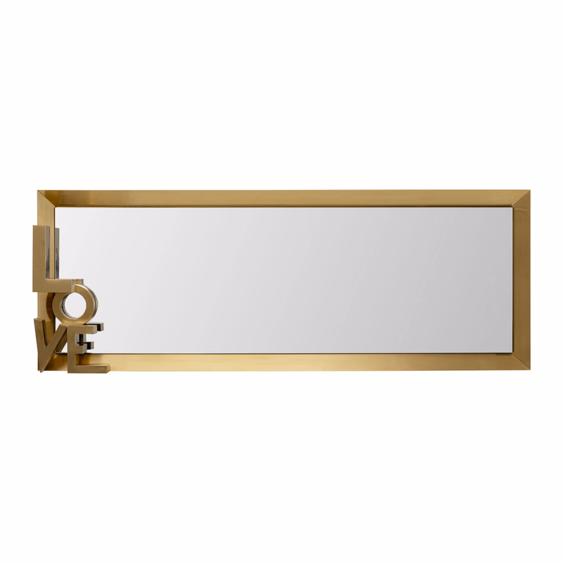 Nástenné zrkadlo s 3D písmenami lásky 110x40cm