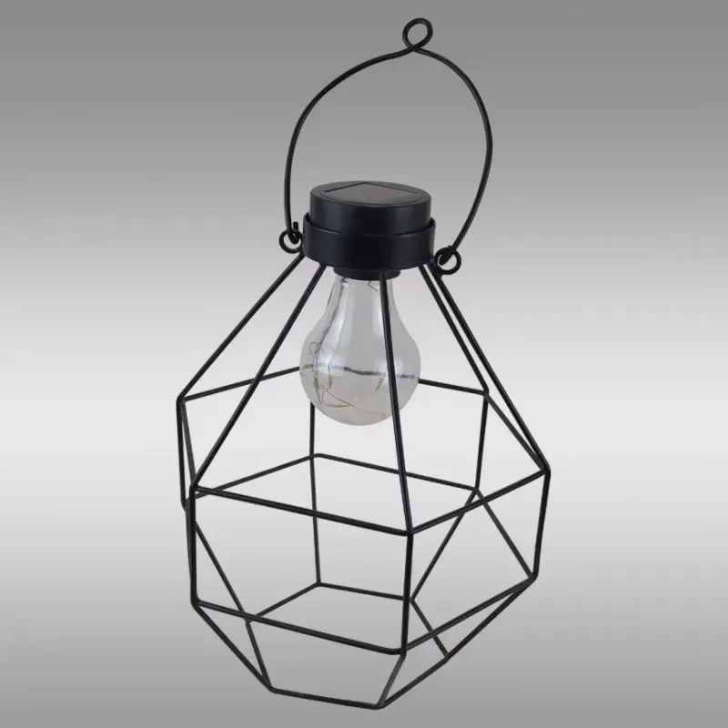 Solárna lampa závesná Rombo VO2832 čierna