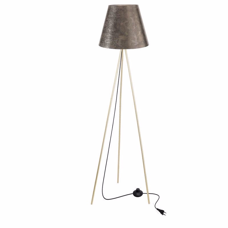 Stojacia lampa PLATINO zlatá 1x40W E27 zlaté tienidlo