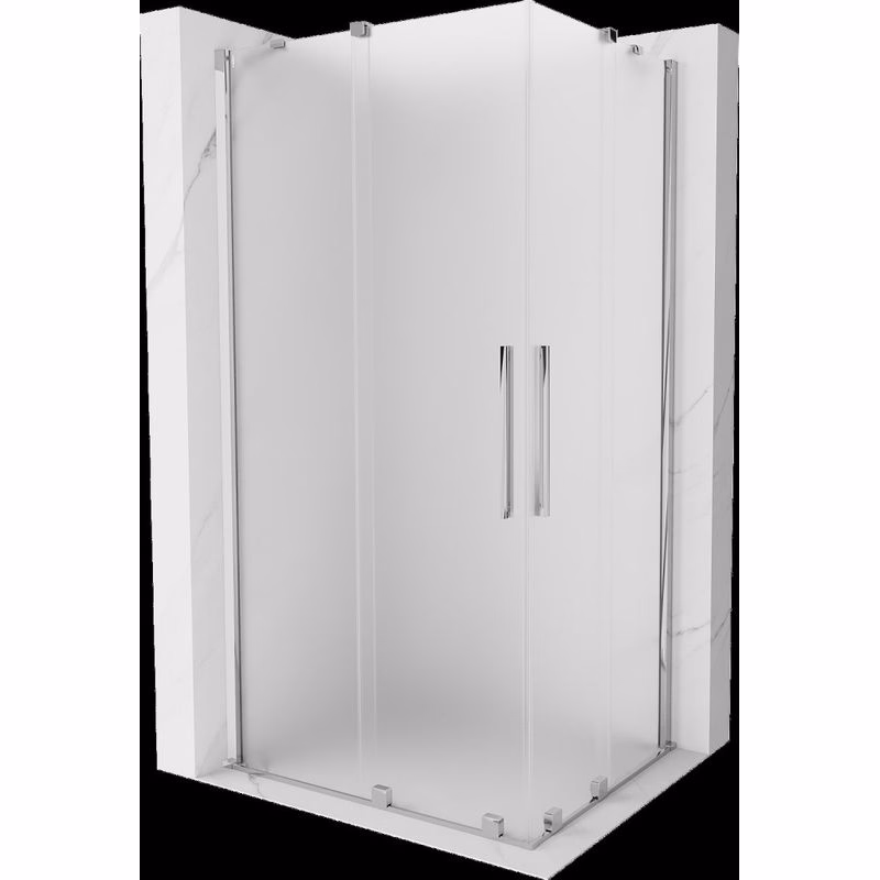 MEXEN/S - Velar Duo sprchovací kút, posuvné dvere 100 x 90, dekor, chróm 871-100-090-32-01