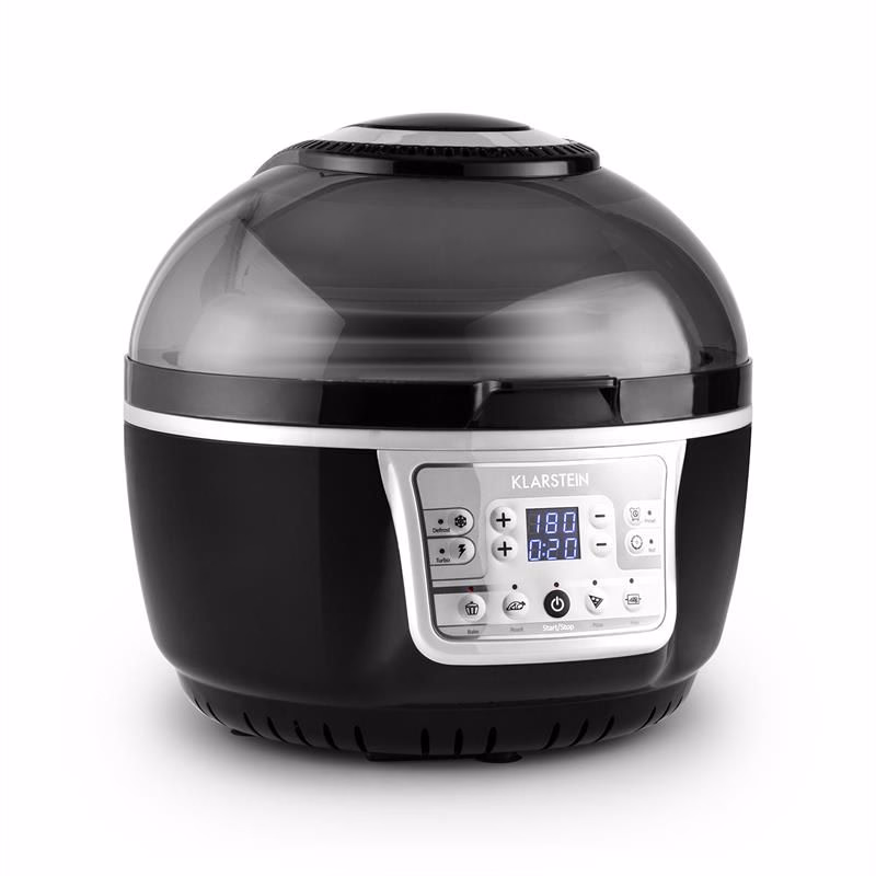Klarstein VitAir Turbo, teplovzdušná fritéza, 1400 W, 10 L, sivo-čierna