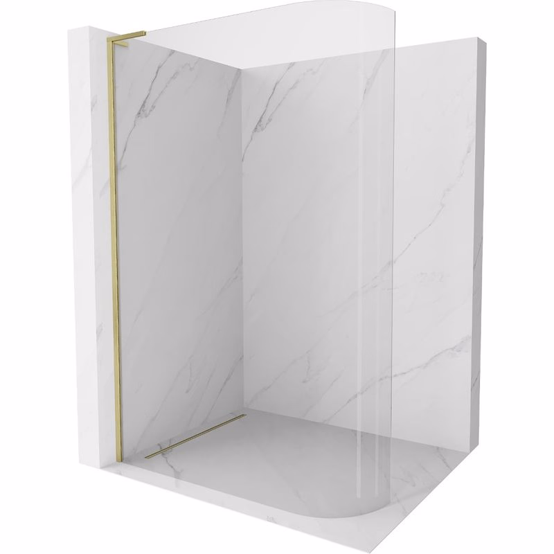 MEXEN/S - KiotoL Sprchová zástena WALK-IN 110 x 200, transparent, zlatá kartáčovaná 800-110-103-55-06