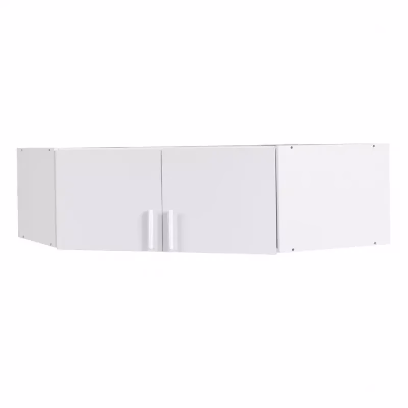 Nadstavec na rohovú skriňu 117 cm lesklá/biela alpská Snow 06a