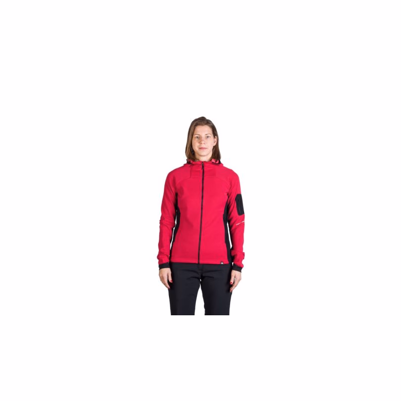 Dámska turistická mikina so zipsom NORTHFINDER DARLA-577cherryblack