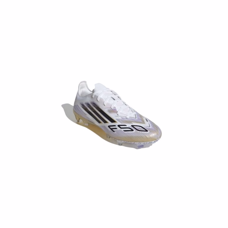 Pánske futbalové kopačky outdoorové ADIDAS F50 Pro M FG cloud white core black gold metallic