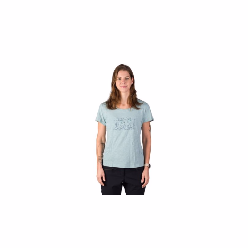 Dámske turistické tričko s krátkym rukávom NORTHFINDER HELENA-368skyblue