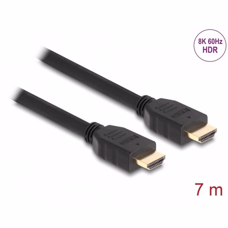 Delock High Speed HDMI kábel, 48 Gbps, 8K 60 Hz, čierny, 7 m