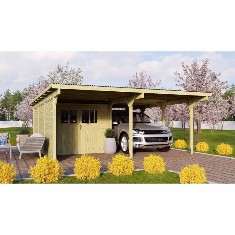 Drevený prístrešok / carport ECO 2B Lanitplast
