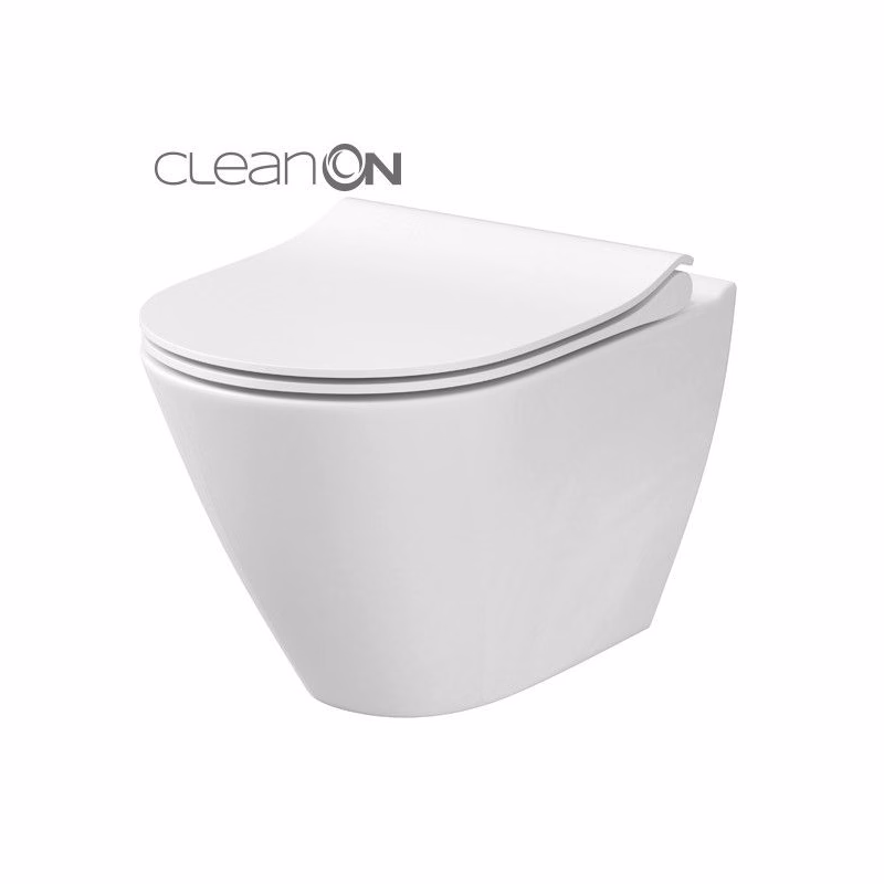 CERSANIT - SET 743 závesná misa CITY OVAL NEW CLEAN ON vrátane sedátka duroplast K701-104