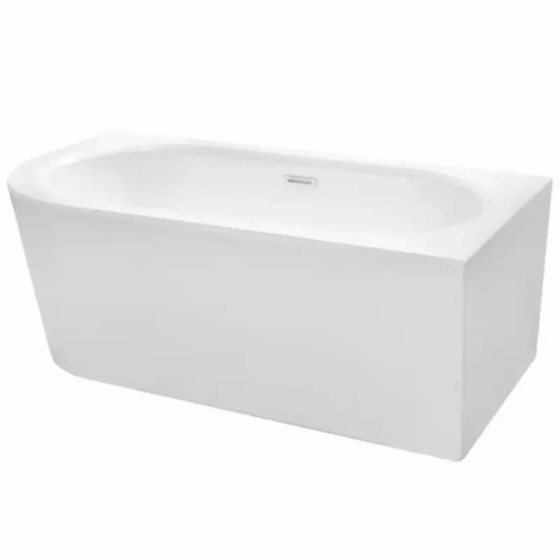Voľne stojaca vaňa rohová Avita A-Line 170/75 P + sifón klik-klak zlatistý s prepadom slim