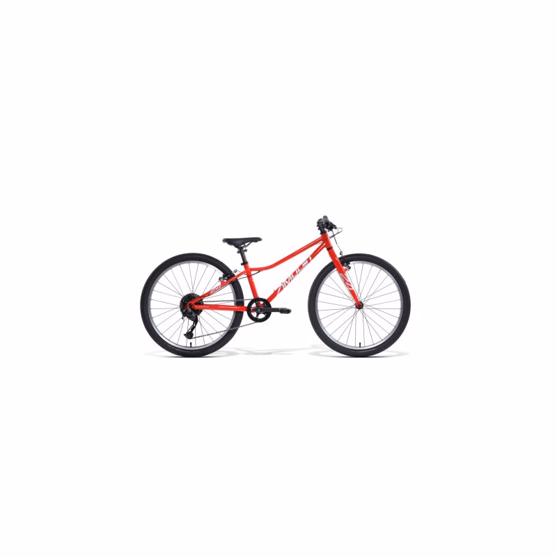 Juniorský horský bicykel AMULET 24 Tomcat, red shiny silver