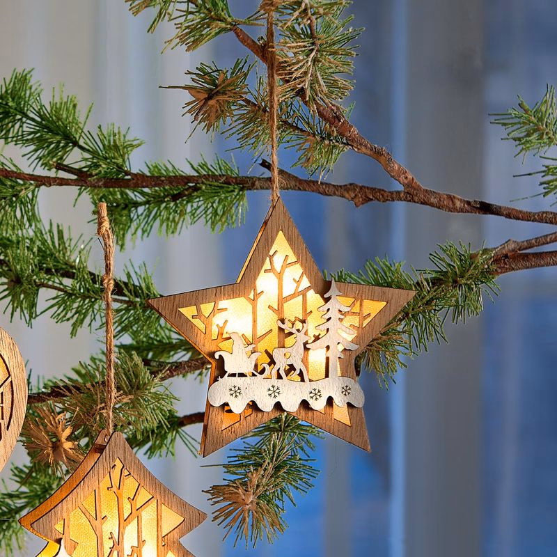 LED závesná vianočná dekorácia Star
