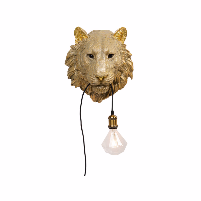 Tiger nástenná lampa medená/hnedá