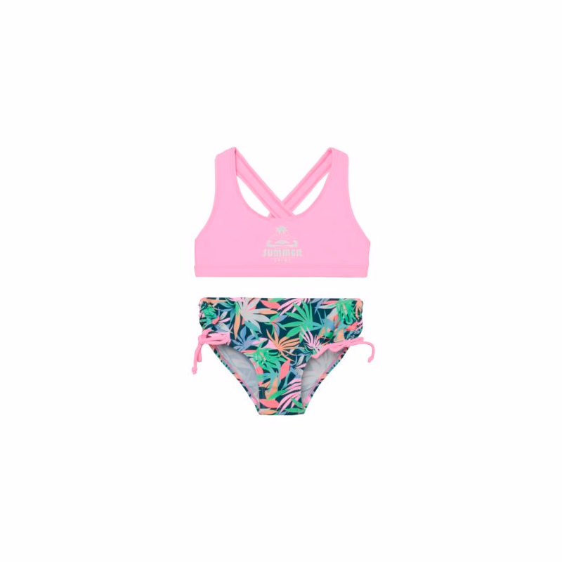 Dievčenské plavky COLOR KIDS Bikini W. Front Print & AOP-9917-Mediterranea