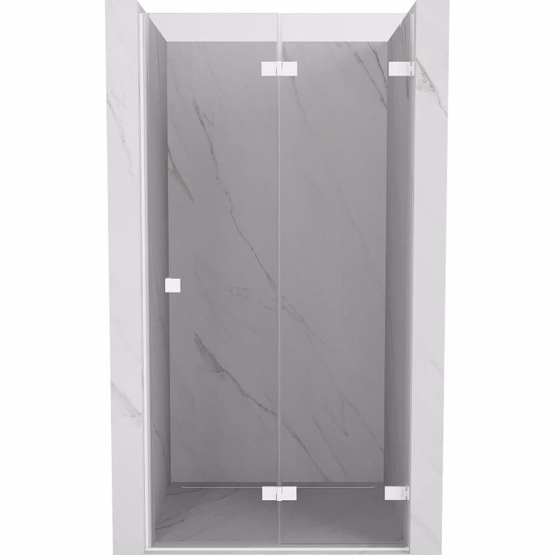 MEXEN/S - Lunar-F skladacie sprchové dvere pravé 90, transparent, biela 836-090-000-20-00-P