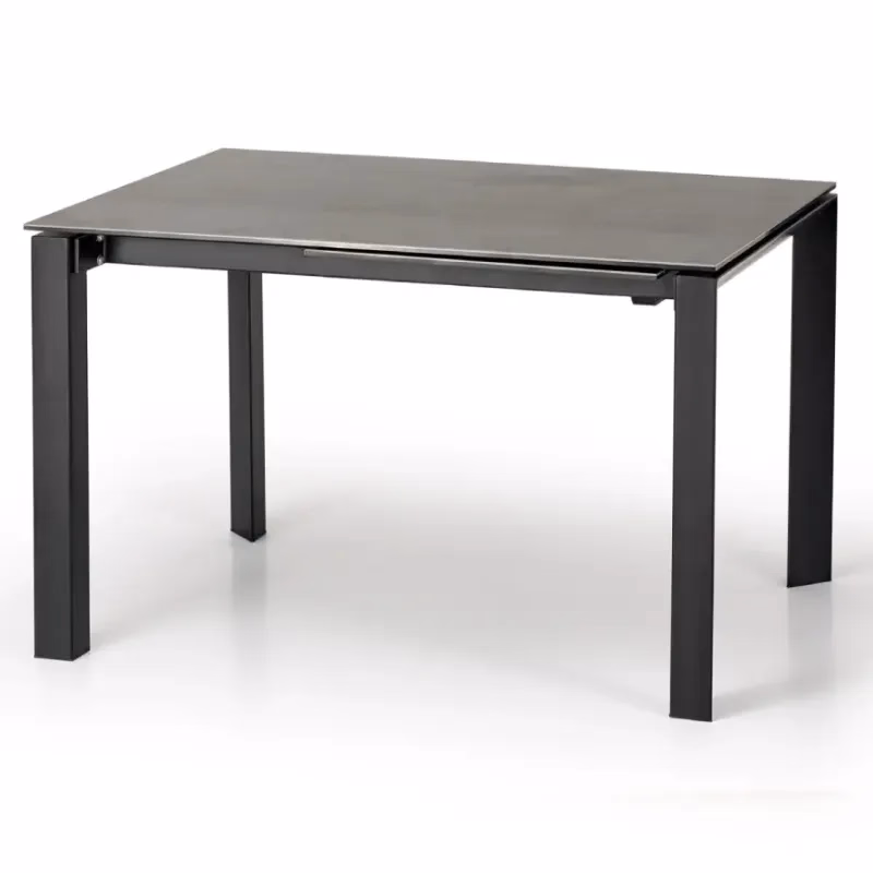 Rozkladací stôl Horizon 120/180x85cm keramika/oceľ – humo/čierna
