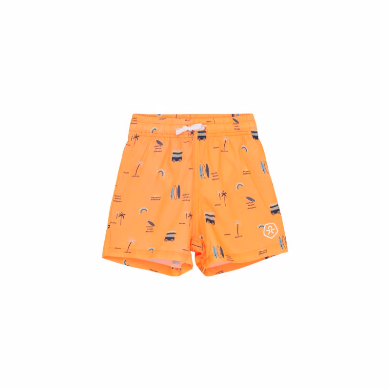 Plavky COLOR KIDS Swim Shorts, AOP-3520-Orange Pop