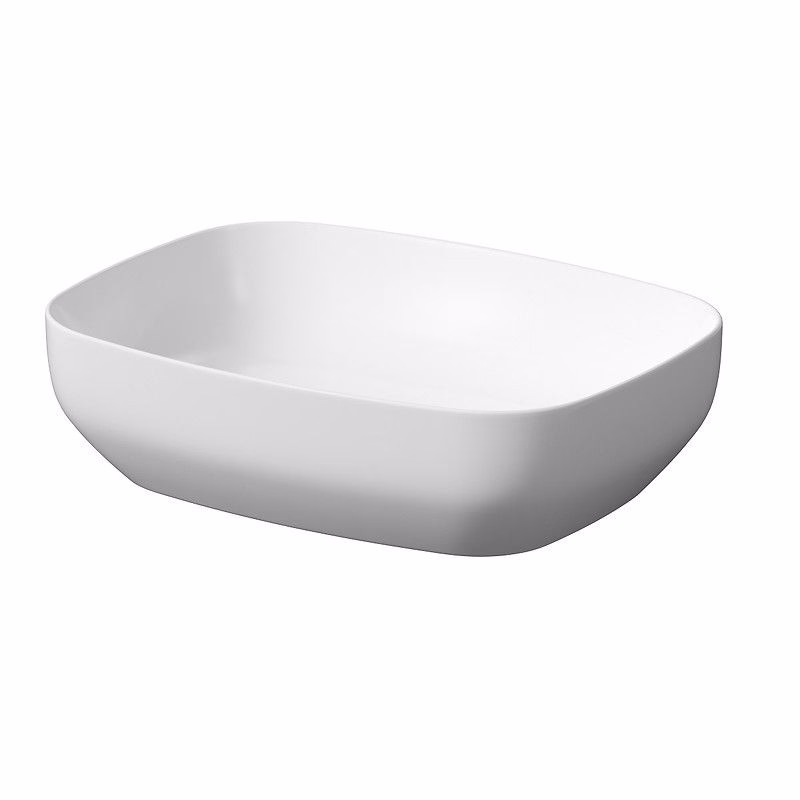 CERSANIT - Umývadlo na dosku LARGA Rectangular biela mat (50x38) K677-016