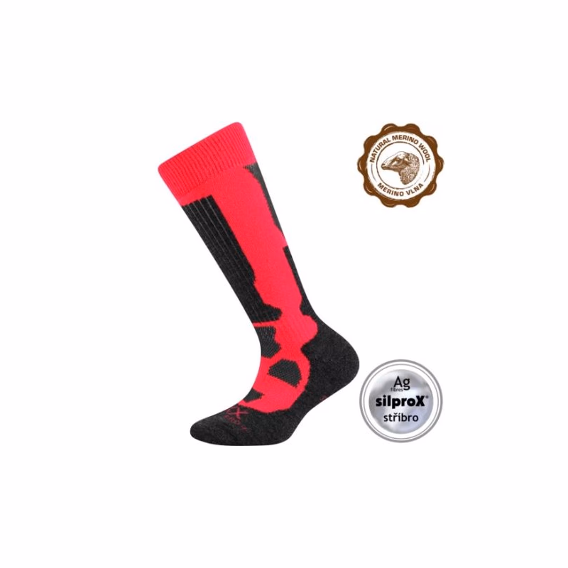 Dievčenské turistické podkolienky VOXX 1 PACK-Merino Etrexík-kneesock-Hot pink